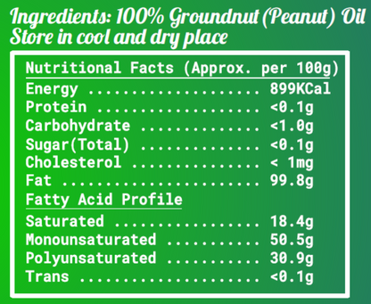 Cold Pressed Groundnut (Peanut) Oil