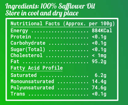 Cold Pressed Safflower (Kardi) Oil