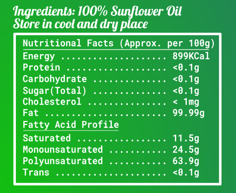 Cold Pressed Sunflower Oil